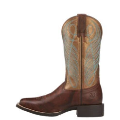 Ariat Round Up Wide Square Toe Western Boot -Best Equestrian Store 10016317 side 00197 74673.1663186562