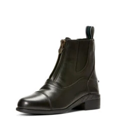 Kids Ariat Devon IV Zip Paddock Boots -Best Equestrian Store 10027242 ariat kids devon IV zip black 3 4 15054.1670693010