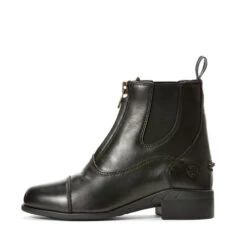 Kids Ariat Devon IV Zip Paddock Boots -Best Equestrian Store 10027242 ariat kids devon IV zip black side 41540.1670693013