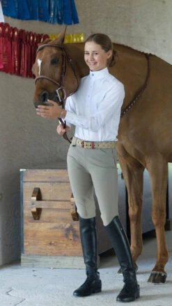 Ovation Euroweave Side Zip Breeches For Girls