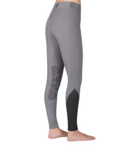 Kerrits Affinity Ice Fil Knee Patch Breeches -Best Equestrian Store affinity breech platinum back kerrits 34937.1555355342