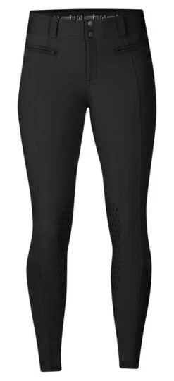 Kerrits Affinity Ice Fil Knee Patch Breeches -Best Equestrian Store affinity ice fil KP breech black front 50408 kerrits 44193.1583874017