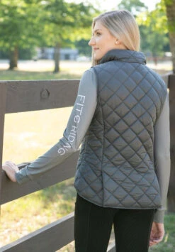 FITS Ainsley Quilted Vest -Best Equestrian Store ainsley quilted vest ash back A717 1 fits 50679.1665448372