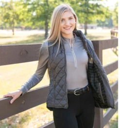 FITS Ainsley Quilted Vest -Best Equestrian Store ainsley quilted vest ash lining A717 FITS 73209.1665449224