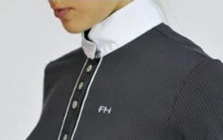 For Horses Alzira Pois Show Shirt -Best Equestrian Store alzira pois black crop 2 for horses 36506.1567108331