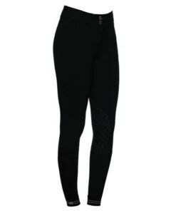 Cavalleria Toscana American Logo Tape Breeches -Best Equestrian Store american breech logo tape black side PAD130 PA010 9999 CT 35903.1657326680