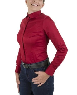TuffRider Americana Western Show Shirt -Best Equestrian Store americana shirt red front tuffrider 08564.1631321942