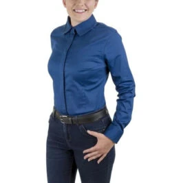 TuffRider Americana Western Show Shirt -Best Equestrian Store americana shirt royal front1 tuffrider 23551.1631322726