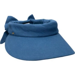 Scala Arosa Deluxe Visor With Bow -Best Equestrian Store arosa deluxe cotton visor bow atlantic blue V25 ATLANTIC BLUE scala 56186.1691251156