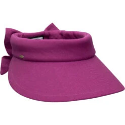 Scala Arosa Deluxe Visor With Bow -Best Equestrian Store arosa deluxe cotton visor bow orchid V25 ORCHID scala 70040.1691250619