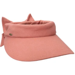 Scala Arosa Deluxe Visor With Bow -Best Equestrian Store arosa deluxe cotton visor bow terracotta V25 TERRACOTTA scala 23108.1691250531