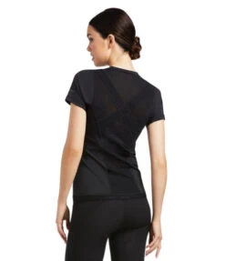 Ariat Ascent Crew Short Sleeve Baselayer -Best Equestrian Store ascent crew SS baselayer black back 10039200 ariat 59053.1645830723