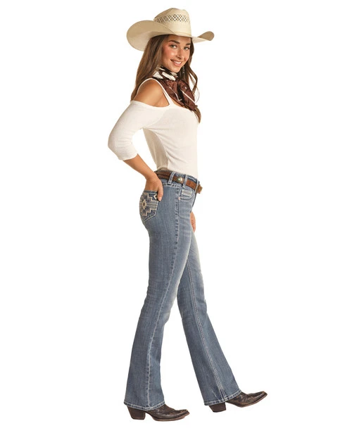 Rock & Roll Aztec Embroidered Jean 6 Rock & Roll Aztec Embroidered Jean - Image 6