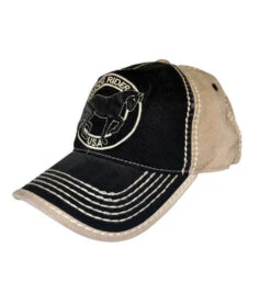 Goode Rider Baseball Cap -Best Equestrian Store ball cap black tan denim side goode rider 32986.1650825677