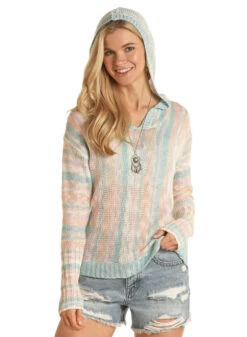 Rock & Roll Boho Striped Hoodie