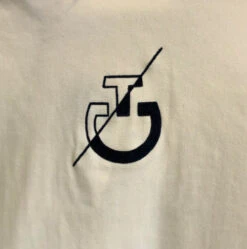 Boys Cavalleria Toscana Team Daytona Zip Polo -Best Equestrian Store boys daytona zip polo white back logo POO080 JE152 0001 CT 26855.1660759297