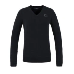 Kingsland Braylee Knit V-Neck -Best Equestrian Store braylee knit v neck navy front 2310212816 kingsland 65495.1676076994