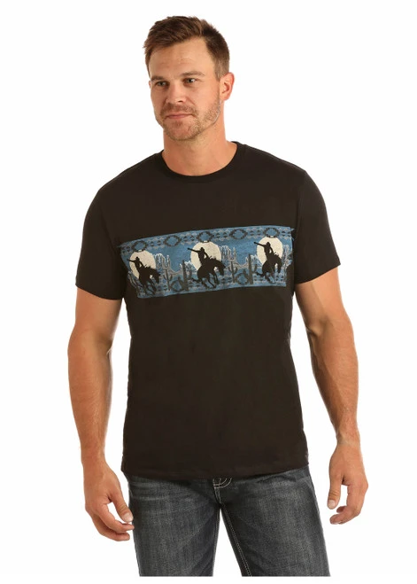 R&R Denim Bronc Border Tee 2 R&R Denim Bronc Border Tee - Image 2