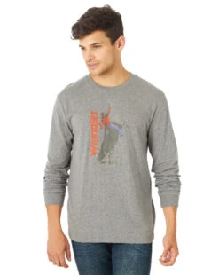 Best Equestrian Store -Best Equestrian Store bull rider tee graphite front MQ6202H wrangler 05875.1636310553