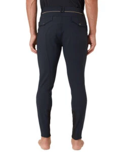 Men's B Vertigo Damien Breeches Knee Patch -Best Equestrian Store bv mens damien kp anth.gry back 36725 horze 17344.1678926348