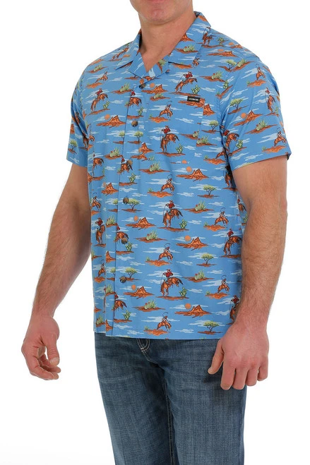 Men's Cinch Camp Tumbleweed Bronc Shirt 3 Men's Cinch Camp Tumbleweed Bronc Shirt - Image 3