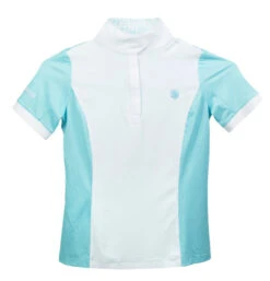 Kids Romfh Bit Signature Show Shirt Short Sleeve -Best Equestrian Store chd bit signature ss bleached aqua collar open 470912 romfh 61735.1684880262