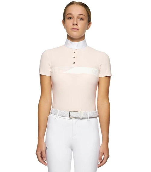 Cavalleria Toscana Girls Racing Stripe Competition Polo 1 Cavalleria Toscana Girls Racing Stripe Competition Polo