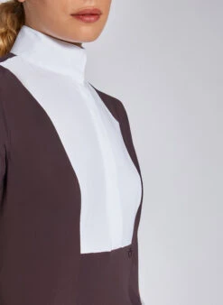 Cavalleria Toscana Hunter Competition Shirt Long Sleeve -Best Equestrian Store competition LS poplin bib dk purple bib CAD191 JE002 3A00 CT 43987.1690564915