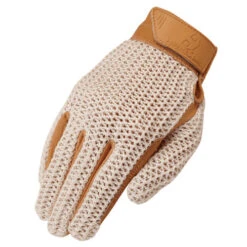 Heritage Crochet Riding Gloves -Best Equestrian Store crochet glove tan HG274 heritage 99821.1643407726