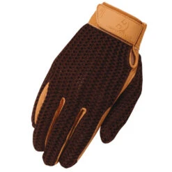 Heritage Crochet Riding Gloves -Best Equestrian Store crochet riding glove brown HG275 heritage gloves 28912.1643407638