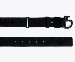 Cavalleria Toscana Logo Chamois Belt -Best Equestrian Store ct logo suede belt black ends CIN099 PE024 9999 CT 04356.1670721447