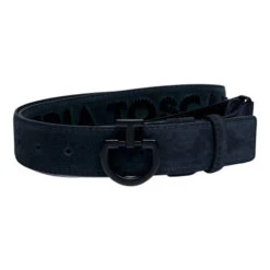Cavalleria Toscana Logo Chamois Belt -Best Equestrian Store ct logo suede belt navy CIN100 PE024 7901 CT 83120.1670721105