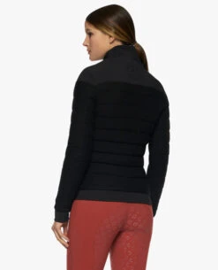 Cavalleria Toscana Wool Quilt And Jersey Jacket -Best Equestrian Store ct wool jersey quilted jacket black back MAD120 LY001 9999 cavalleria toscana 25069.1668277846
