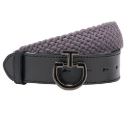 Cavalleria Toscana Woven Fabric Elastic Belt -Best Equestrian Store elastic belt grey CIN042 PL060 8980 CT 40705.1674579780