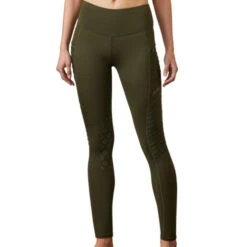 Ariat EOS Moto Tights Knee Patch -Best Equestrian Store eos moto kp tight forest front 10041233 ariat 11257.1660866212