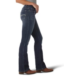 Wrangler Essential Mid Rise Bootcut Jean -Best Equestrian Store essentials mr bc denim side 09MWZDO wrangler 33365.1638998988