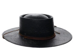 Biltmore Toyo Straw Gaucho Hat -Best Equestrian Store gaucho toyo straw hat black 3 4 front BVC100 BLACK biltmore 05989.1691354969