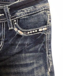 Best Equestrian Store -Best Equestrian Store girl horse embroidery jean front pocket grace la 37522.1690414702