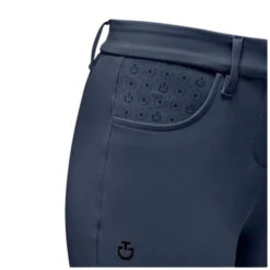 Girls Cavalleria Toscana CT Motif Print Breeches -Best Equestrian Store girls ct motif breech atl blue pocket PAA020 JE010 7J00 CT 19895.1685034662