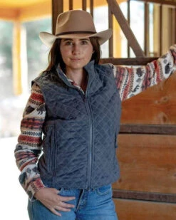 Outback Trading Grand Prix Vest -Best Equestrian Store grand prix vest charcoal lifestyle outback 80804.1632517957