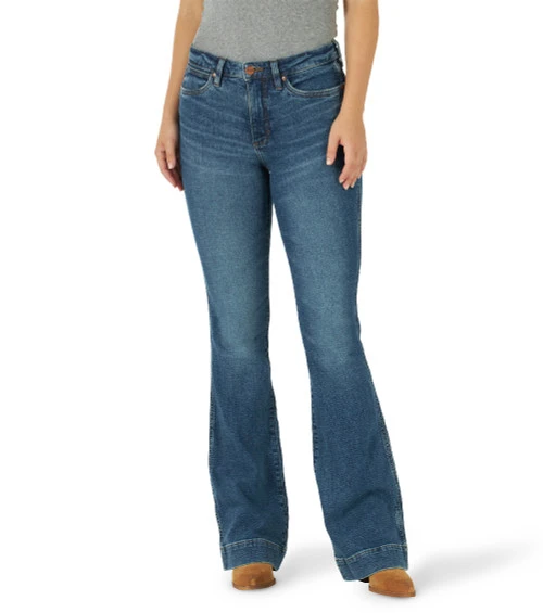 Wrangler Retro Green High Rise Trouser Jean 1 Wrangler Retro Green High Rise Trouser Jean