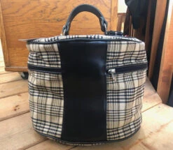 Baker 5/A Hat Carrier Helmet Bag 7 Baker 5/A Hat Carrier Helmet Bag -Best Equestrian Store helmet bag tan black leather back baker 94928.1672948910