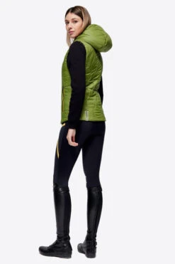 RG Hooded Puffer Vest -Best Equestrian Store hooded puffer vest green side VEW001 NL001 5G00 RG 46818.1669777504