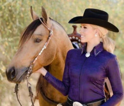 Hobby Horse Jeanee Show Blouse -Best Equestrian Store jeanne show blouse aubergine horse 3811 013 hobby horse 84535.1583792482