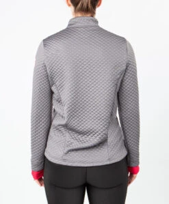 Irideon Girls AirLoft Pullover -Best Equestrian Store kids airloft pullover dove grey back 30 6946 DG irideon 46433.1647548717