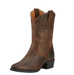 Kids Ariat Heritage Western Boot -Best Equestrian Store kids heritage western boot 3 4 10001825 ariat 87491.1679931745
