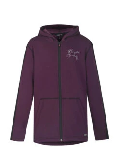 Kids Kerrits Horse Sense Fleece Hoodie 9 Kids Kerrits Horse Sense Fleece Hoodie -Best Equestrian Store kids horse sense hoodie raisin front 60277 solid kerrits 11152.1663437888