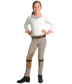 Kids Romfh International Jodhpurs -Best Equestrian Store kids international jod classic beige full 2020262 romfh 93567.1684884062