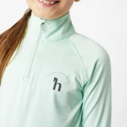 Girls Horze Lola Half Zip Tech Shirt 13 Girls Horze Lola Half Zip Tech Shirt -Best Equestrian Store kids lola dustaqua detail 33757 DAGR horze 09378.1678730301