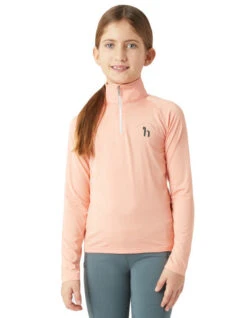 Girls Horze Lola Half Zip Tech Shirt 12 Girls Horze Lola Half Zip Tech Shirt -Best Equestrian Store kids lola shrmp.pk front 33757 SPPI horze 41400.1678730268
